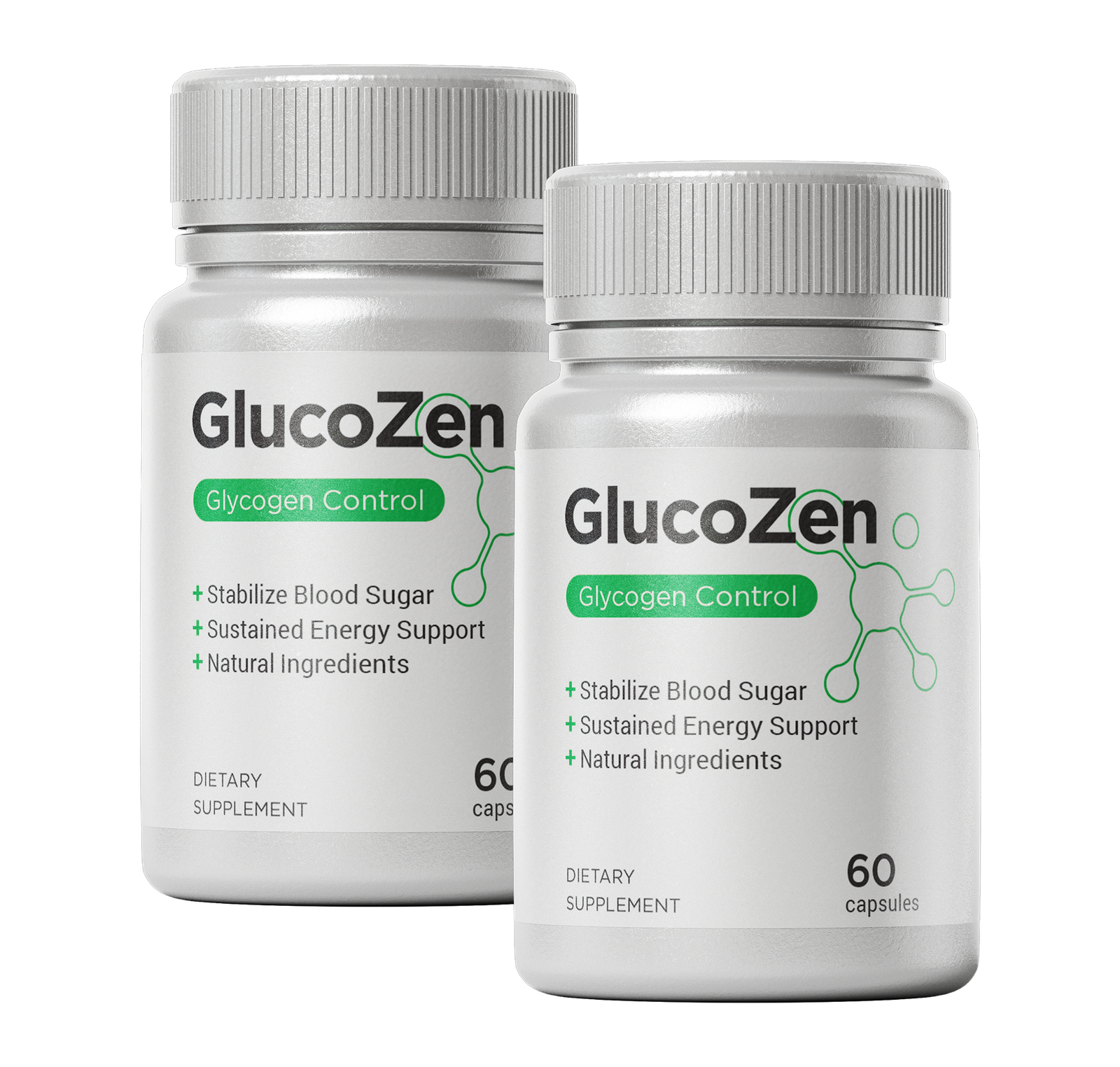 GlucoZen Supplement Bottle - Blood Sugar Support